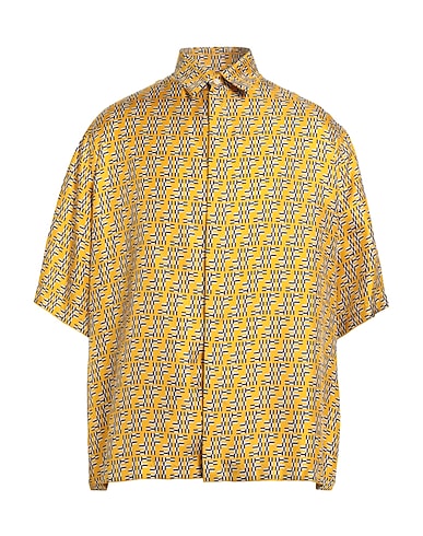 FENDI Patterned shirt Mustard 100% Silk