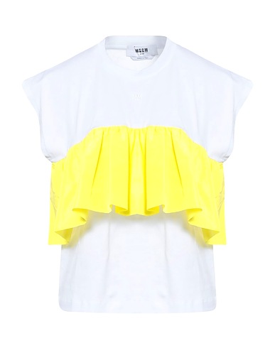 MSGM T-shirt White 100% Cotton, Polyester