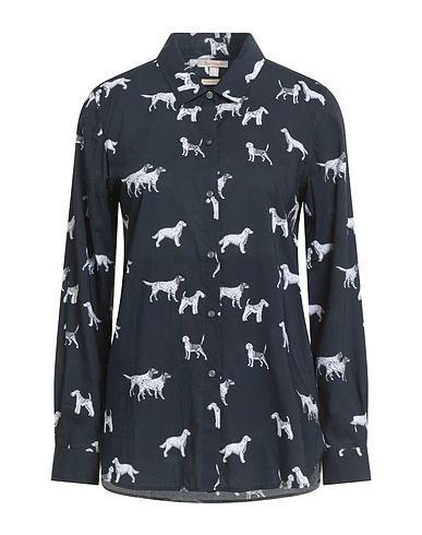 BARBOUR Patterned shirts & blouses Navy blue 51% Cotton, 49% Viscose