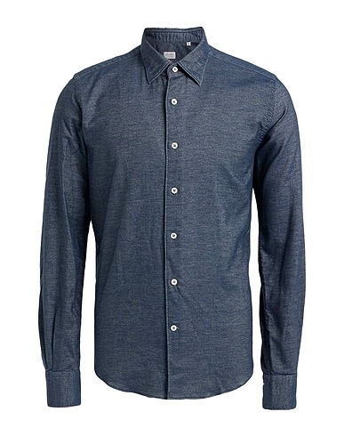 GLANSHIRT Checked shirt Midnight blue 100% Cotton