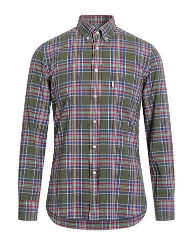BARBOUR Checked shirt Military green 100% Cotton