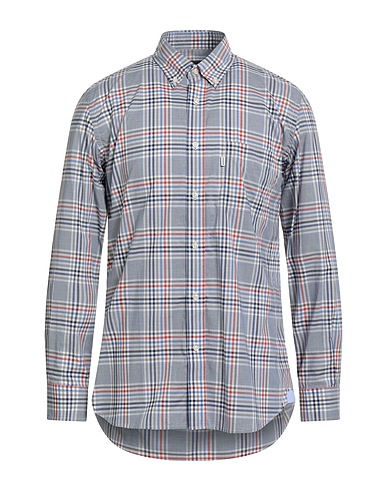 BARBOUR Patterned shirt Slate blue 100% Cotton
