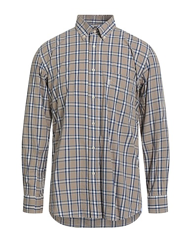 BARBOUR Checked shirt Light grey 100% Cotton