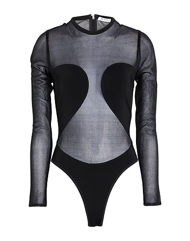 ALAÏA TOPS & TEES Black 81% Viscose, 18% Polyamide, 1% Polyurethane, Silk