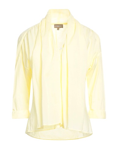 ACADEMIA Solid color shirts & blouses Pastel yellow 100% Cotton