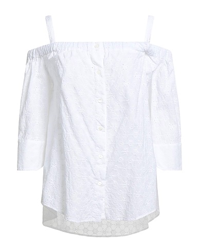 ACADEMIA Off-the-shoulder top White 100% Cotton