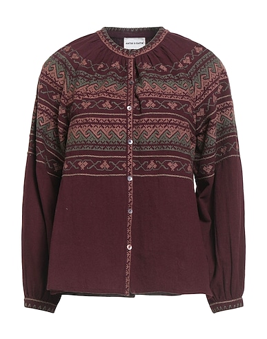 ANTIK BATIK Hemden und Blusen mit Muster Bordeaux 100% Baumwolle