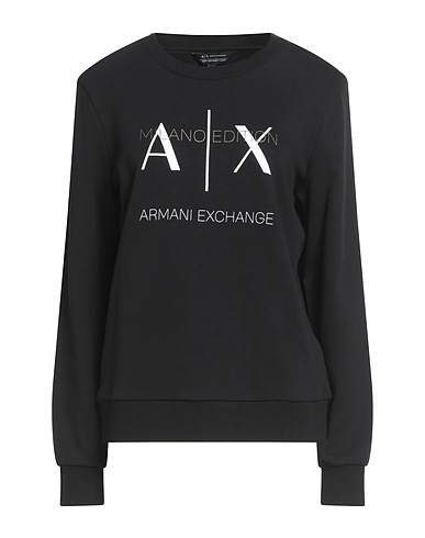 ARMANI EXCHANGE Sweatshirt Black 100% Cotton, Elastane
