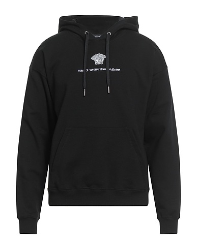 VERSACE Hooded sweatshirt Black 100% Cotton