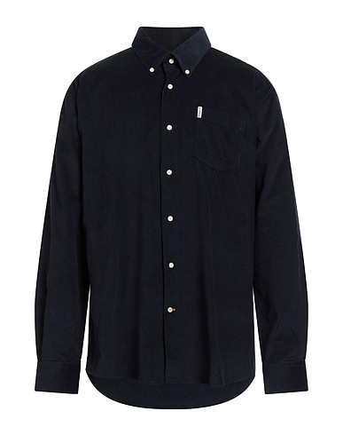 BARBOUR Solid color shirt Midnight blue 100% Cotton