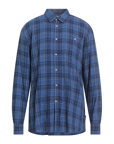BARBOUR Camicia a quadri Blu 55% Lino, 45% Lyocell