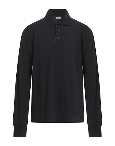 BURBERRY PRORSUM Polo Nero 100% Cotone, Madreperla
