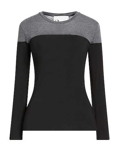 8PM 탑 & 티셔츠 블랙 71% 모달, 24% 울, 5% 엘라스테인