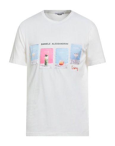 GREY DANIELE ALESSANDRINI T-shirt White 100% Cotton
