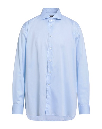 CORNELIANI Chemise de couleur unie Bleu ciel 100% Coton