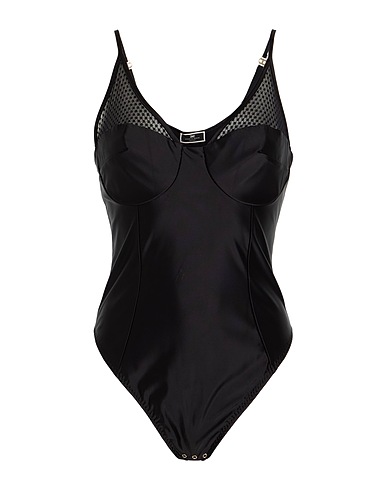 ELISABETTA FRANCHI TOPWEAR Black 78% Polyamide, 22% Elastane