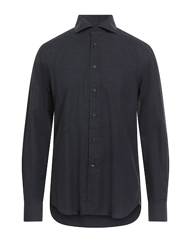 CORNELIANI Solid colour shirt Lead 100% Cotton