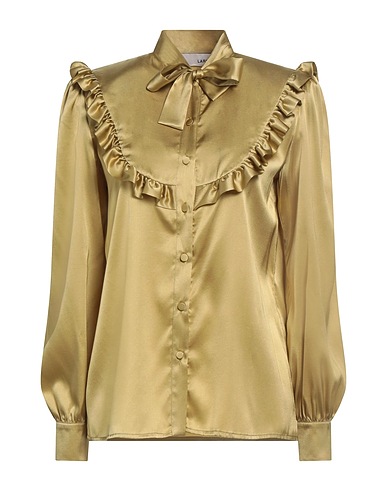 LARDINI Solid color shirts & blouses 94% Silk, 6% Elastane