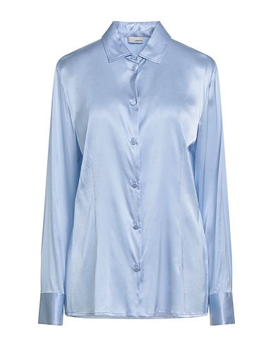 LARDINI Camicie e bluse tinta unita Celeste 94% Seta, 6% Elastan
