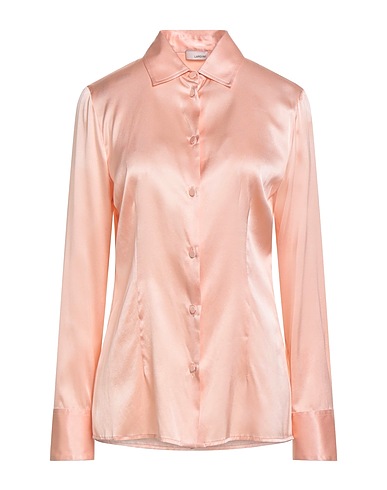 LARDINI Solid colour shirts & blouses Light pink 94% Silk, 6% Elastane