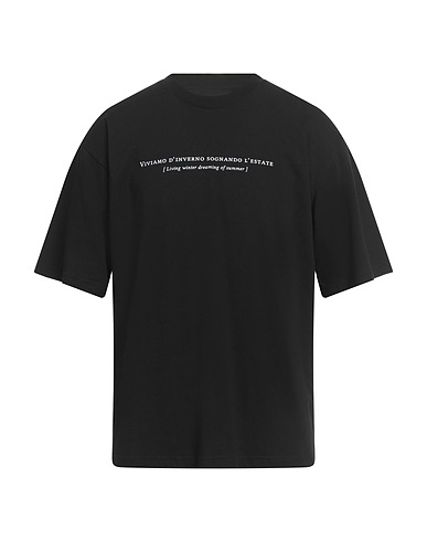 THE SILTED COMPANY T-shirt Black 98% Cotton, 2% Elastane