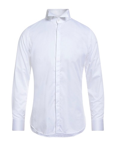 CARLO PIGNATELLI Solid color shirt White 100% Cotton