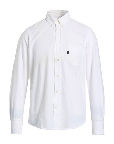BARBOUR Camicia tinta unita Bianco 100% Cotone