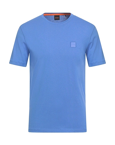 BOSS Basic T-shirt Slate blue 100% Cotton