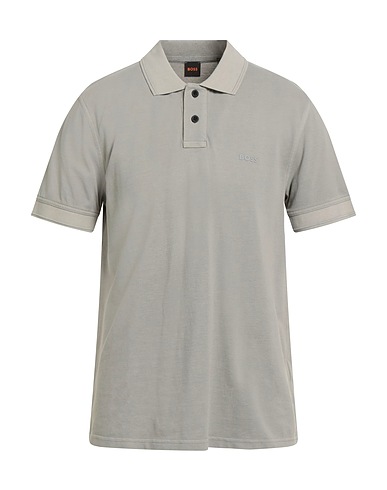 BOSS Polo shirt Light grey 100% Cotton
