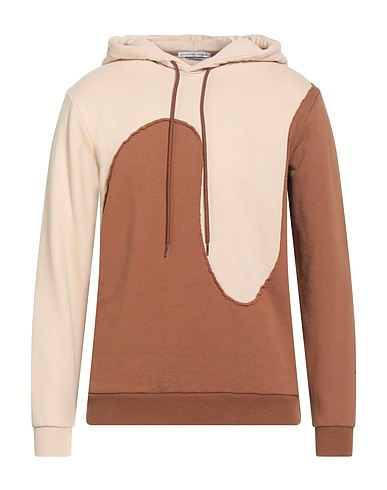 GREY DANIELE ALESSANDRINI Hooded track jacket  Brown 100% Cotton