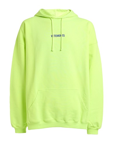 VETEMENTS Hooded sweatshirt Lime green 80% Cotton, 20% Polyester