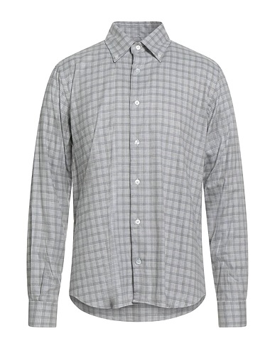 FEDELI Camicia fantasia Grigio chiaro 100% Cotone