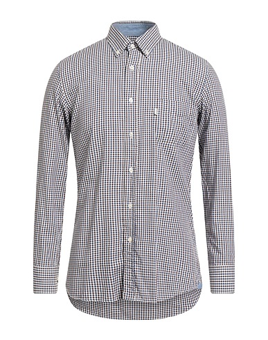 BARBOUR Checked shirt Chocolate brown 100% Cotton