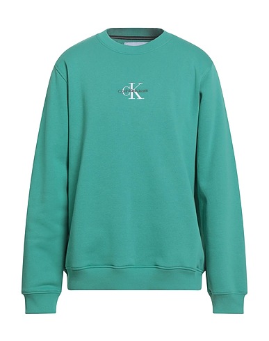 CALVIN KLEIN JEANS Sweatshirt Green 61% Cotton, 39% Polyester