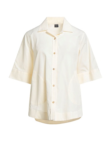 FAY Solid colour shirts & blouses Cream 100% Cotton