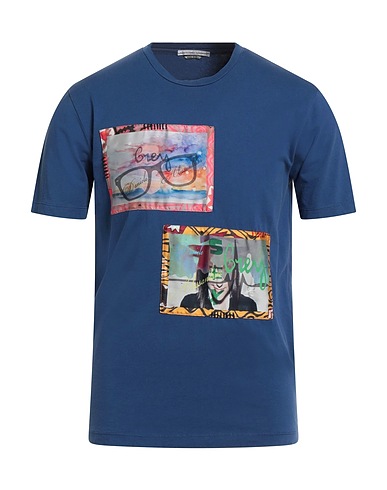 GREY DANIELE ALESSANDRINI T-shirt Blue 100% Cotton