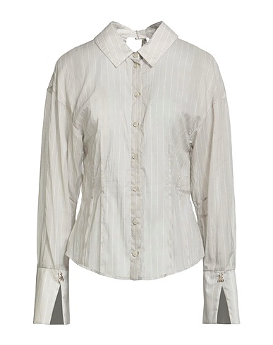 PATRIZIA PEPE Striped shirt Sage green 100% Cotton