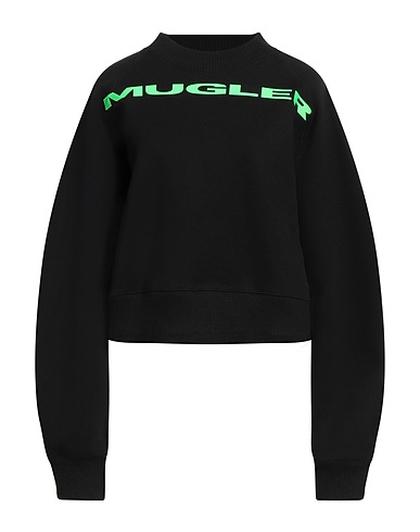 MUGLER Sweatshirt Black 78% Cotton, 22% Polyester, Elastane