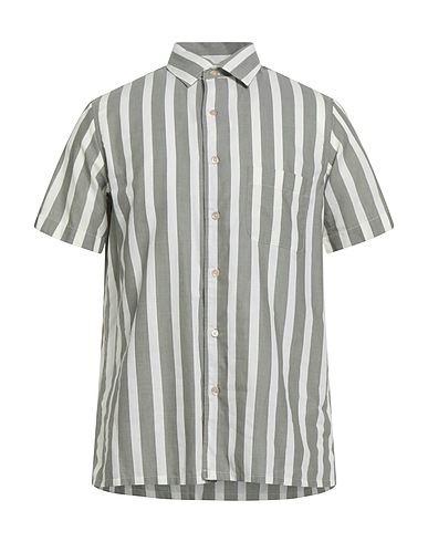 BOGLIOLI Striped shirt Grey 69% Cotton, 31% Lyocell
