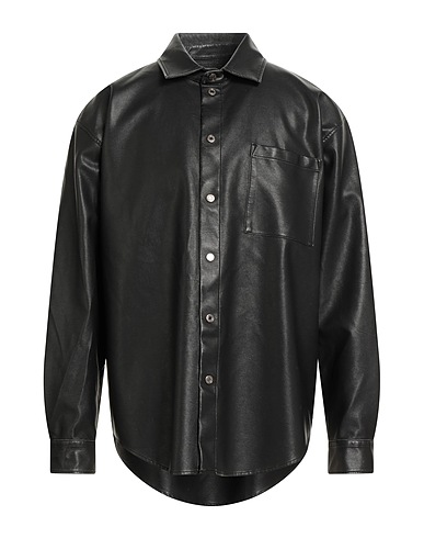 MSGM Solid colour shirt Black 95% Viscose, 5% Other Fibres
