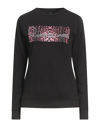 CAVALLI CLASS Sweatshirt Black 60% Cotton, 40% Polyester