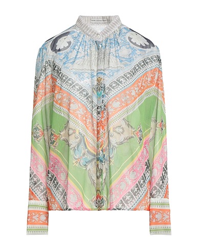 MARY KATRANTZOU Patterned shirts & blouses Light green 100% Polyester
