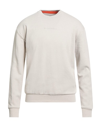 FRED MELLO Sweatshirt Beige 76% Cotton, 18% Polyester, 6% Elastane
