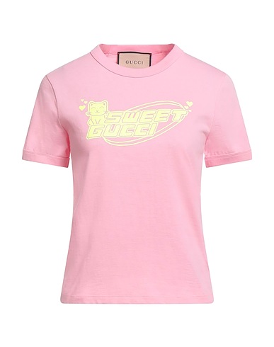 GUCCI T-Shirt Rosa 100% Baumwolle