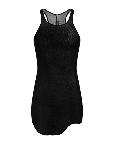 RICK OWENS Tank top Black 88% Viscose, 12% Silk