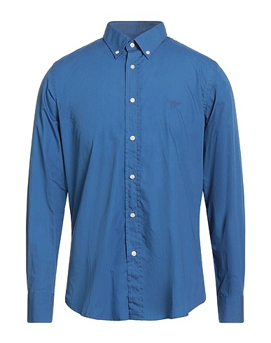 BARBOUR Solid color shirt Blue 100% Cotton