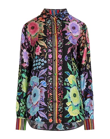 PIERRE-LOUIS MASCIA Floral shirts & blouses Black 100% Silk
