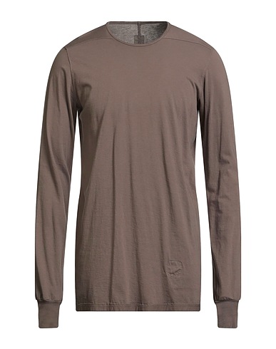 DRKSHDW by RICK OWENS Basic T-Shirt Dunkelbraun 100% Baumwolle