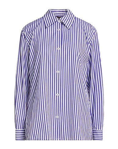 LUISA SPAGNOLI Striped shirt Dark purple 100% Cotton