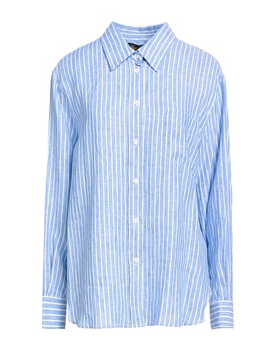LUISA SPAGNOLI Camicia a righe Blu chiaro 100% Lino